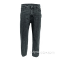 Modèle brodé personnalisé pantalon en jean noir droit